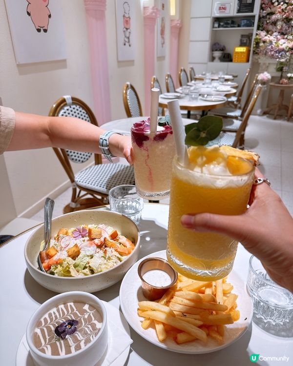 🇭🇰觀塘小豬粉色系少女風Cafe 
