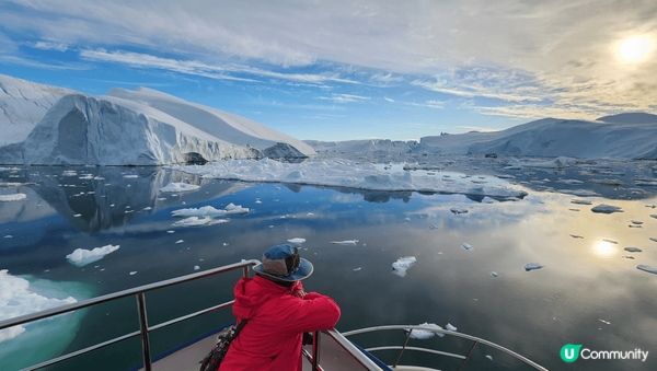 在格陵闌冰川享受午夜太陽 黃昏時分帶來的平靜@11pm