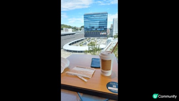 熊本火車站新開了一間可以看到熊本市景的咖啡店，180度的美景...