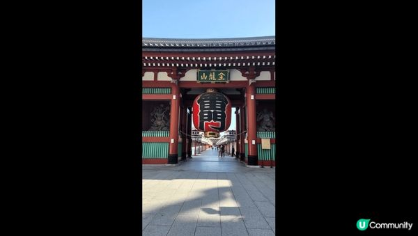 去左東京 雷門寺 食左拉麵 離開時日落既黃昏