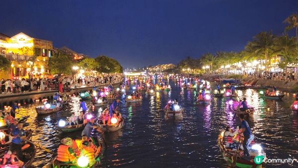 越南峴港超長海岸線、巴拿山佛手橋及會安古城遊船夜景