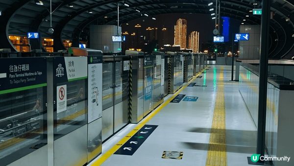 初試新開輕軌列車睇國寶，感受澳門的繁榮夜色