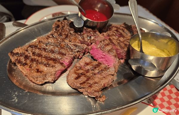 牛扒真係好正😋😋，五成熟剛剛好，