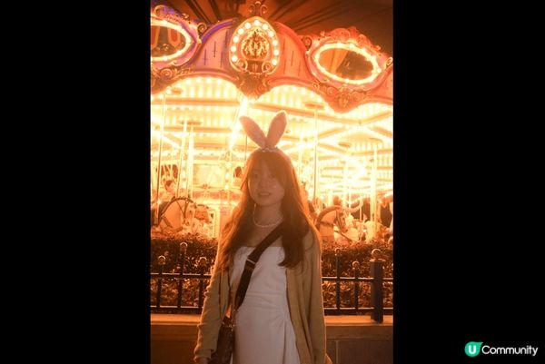 閉園前的煙花為大人的童話世界的美好的一天打上圓滿的句號。