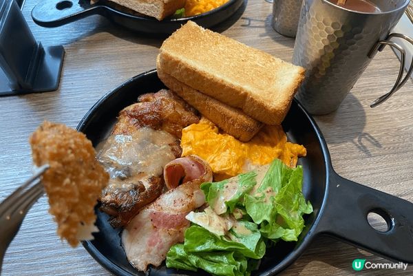 英國all day breakfast相當豐富，喺香港想食平...