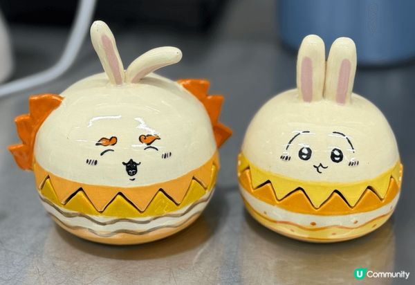 我想分享我最鍾意的兔哥和風獅！第一張係我自己整嘅陶瓷公仔，兔...