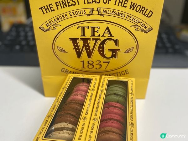 Tea WG Macaron包裝精美，打開盒就聞到蛋白杏仁餅...