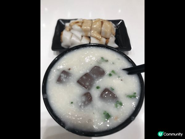 美味熟辣辣酥皮蛋撻/和味黑椒豬扒炒意/滋味地道豬紅粥+炸兩（...