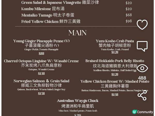 SUIT MODERN IZAKAYA SAKE BAR供應...