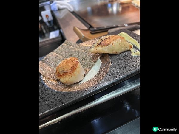 秋田鐵板燒，食物新鮮，廚師廚藝精湛，海洋新鮮，食物煮埋剛剛好...