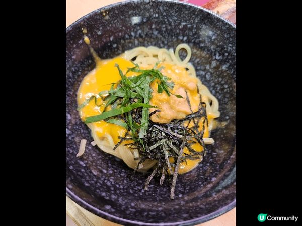 壽司郎五週年新的食物推介 個海膽拉麵35蚊真係好充滿海膽味好...
