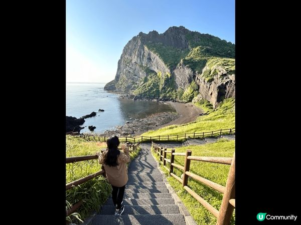 濟州島-牛島，沿海岸線散步，由早行到太陽落山，好寫意既一天