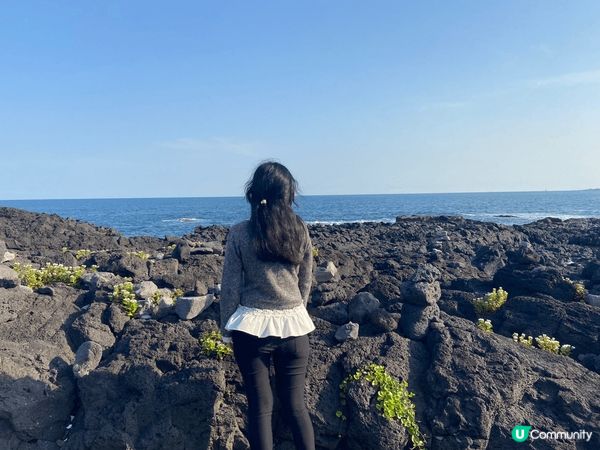 濟州島-牛島，沿海岸線散步，由早行到太陽落山，好寫意既一天