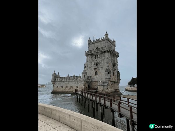 葡萄牙里斯本的貝倫塔。面向大海加上貝倫塔精緻的建築，如畫般令...