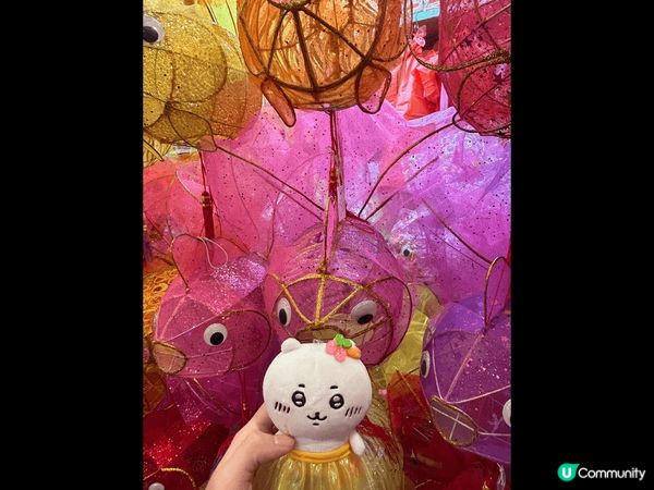 元朗大橋街市燈籠街，每逢中秋必到打卡位。