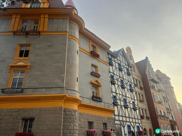 深圳世界之窗歐陸小鎮，內有特色歐陸建築風格