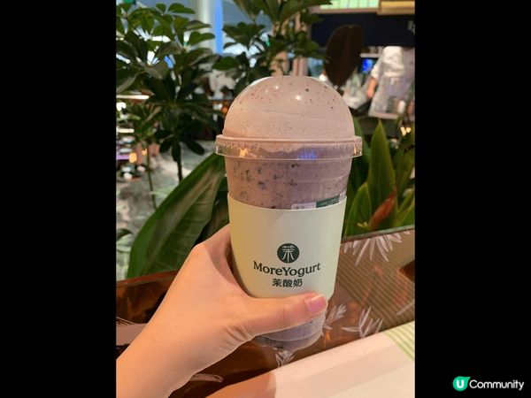 茉酸奶系我，藍莓連藍莓乾酸奶，口感偏沙冰感，藍莓乾偏甜，但增...