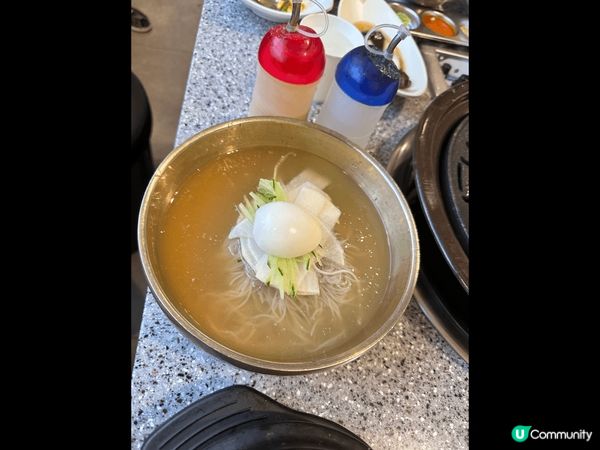 韓國餐廳豬肉好食，牛肉超正,牛骨湯好飲,水冷麵爽口彈牙