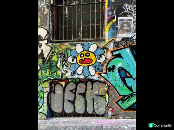 澳洲墨爾本街頭打卡景點—塗鴉牆。入面有好多青少年?入面噴?一...