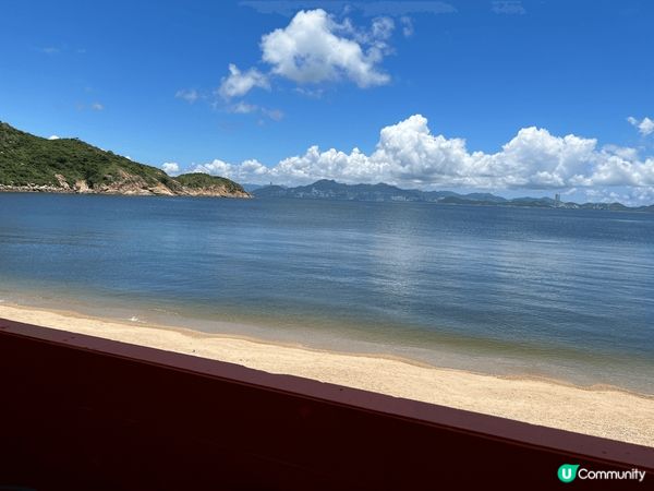 長洲東灣沙灘靚景，藍天白雲，一望無際，同三五知己係露台傾計，...