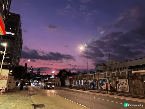 放工見到的景色，感恩天還未黑，可以繼續前行