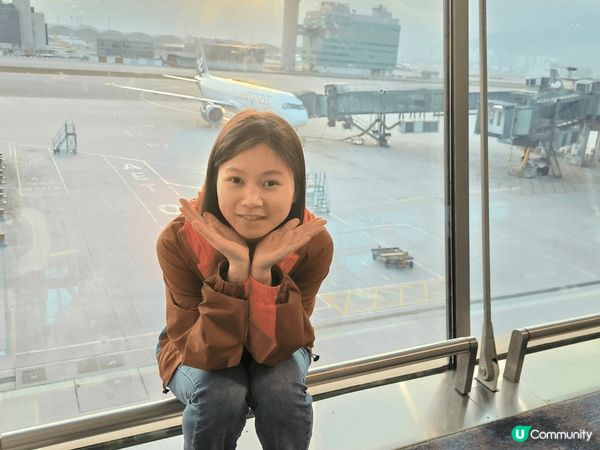 香港國際機場看日出，好溫暖。