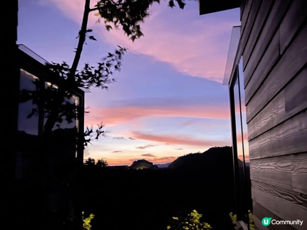 「新豐嶺南紅葉世界」入住獨立別墅星空玻璃房，在天空之境拍照，...