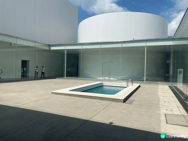 金澤的21世紀美術館最著名的展品就是這個游泳池, 想到池底參...