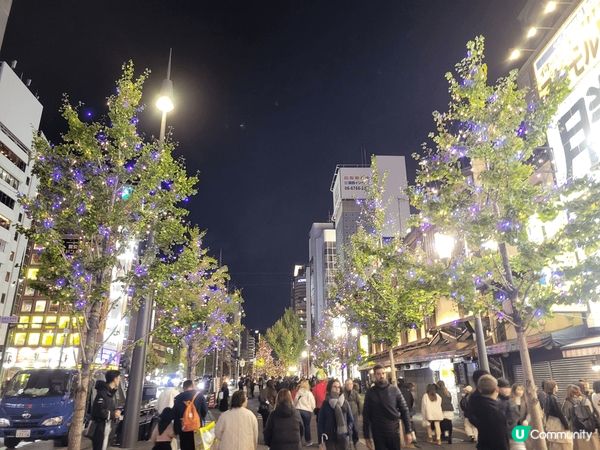 去咗大阪旅行，心斎橋附近已經掛晒冬天聖誕裝修，都幾靚，閃令令...