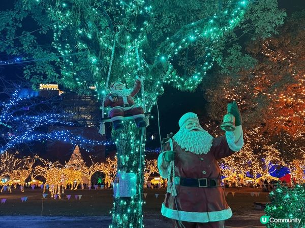 日本的公園聖誕節日氣氛特別濃