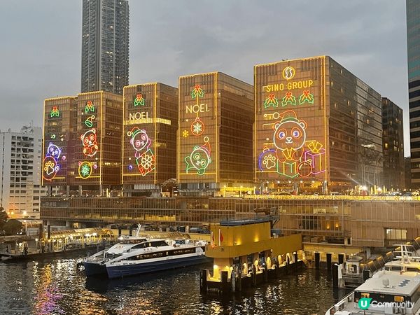 中港城聖誕market ，好靚既熊貓主題燈飾，有海風又可以睇...