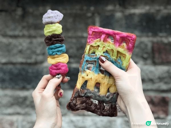 嘉義超人氣打卡美食彩虹燒, 是泰國＂香蘭燒＂改良, 有蝶豆花...