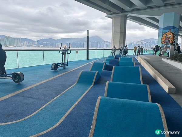 新開嘅東岸公園天橋，全長兩公里，休閑地方可觀賞維景，係一家大...