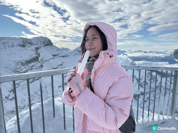 瑞士馬特洪峰雪山景色超美白茫茫一片、成功得到瑞士山區肺