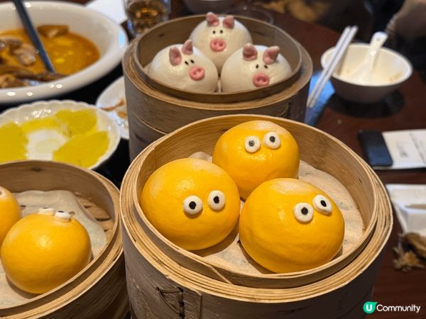 飲茶（📍上環）大部分點心好精緻，有公仔圖案既奶黃包、叉燒包、...