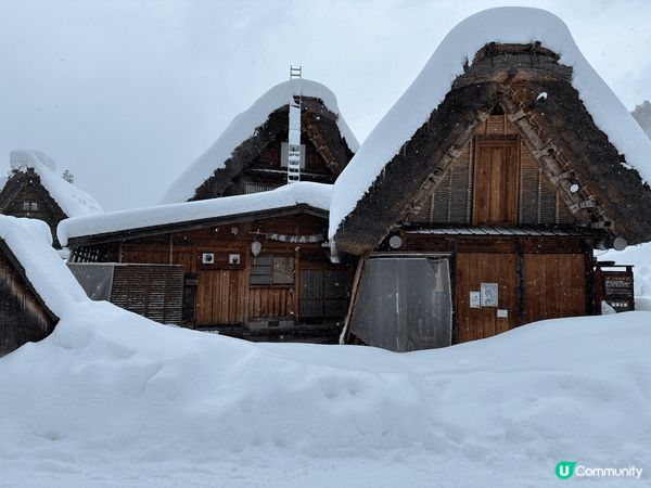 今次去咗名古屋五日，其中重點去白川鄉，巧遇大雪，周圍都係白濛...