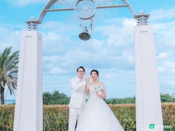 沖繩旅行結婚，海天一色教堂💒 沙灘拍攝