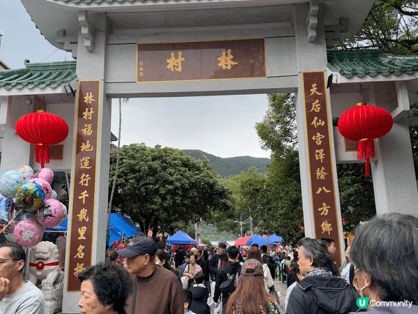 大埔林村新春市集，規模可以媲美年宵市場，有大型賀年吹氣公仔及...