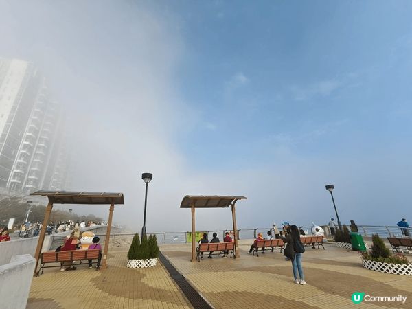 星期六香港周圍都很大霧，能見度極差，但亦都有點香港特色！
