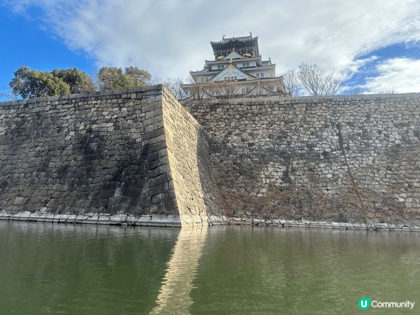 第一次坐船遊覽大阪城公園