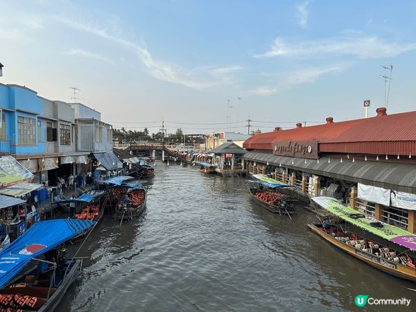 泰國 - 安帕瓦水上市場，丹能莎朵水上市場，美功鐵道市場