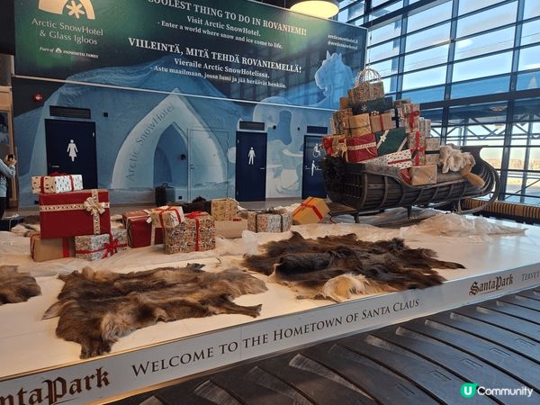 第一次去芬蘭羅瓦涅米機場，過左聖誕節都仲甘有氣氛不愧係聖誕老...