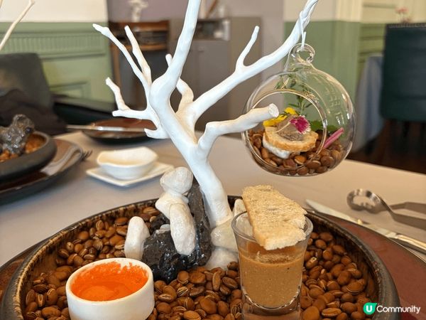 越南蜆港米芝連法國餐廳。前菜未上之前，先品嚐法式麵包，接着是...