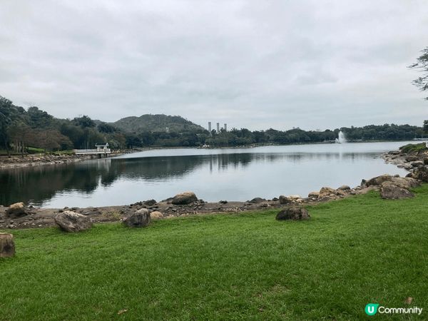 迪欣湖，除了是香港最大的人工湖外，還有最高的噴泉。這裏風景優...
