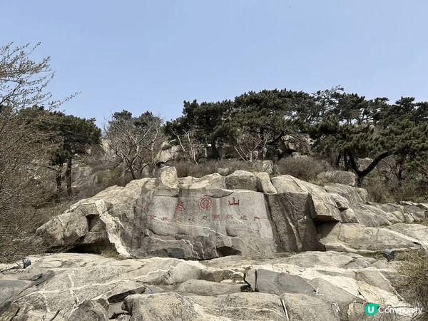 泰山係一個人山人海的地方，登到山上看到了壯麗的景色，實在太過...