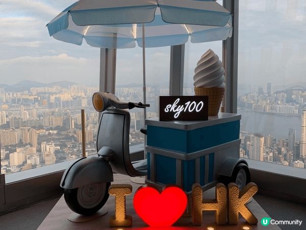 九龍站天際100所影的香港日落景色相當美麗,每天日落時間有所...