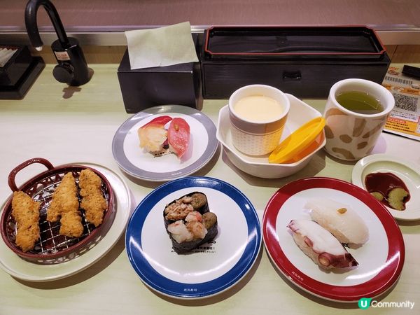 元氣下午茶50幾至6O幾就可食到壽司餐或自選壽司六件，再加自...