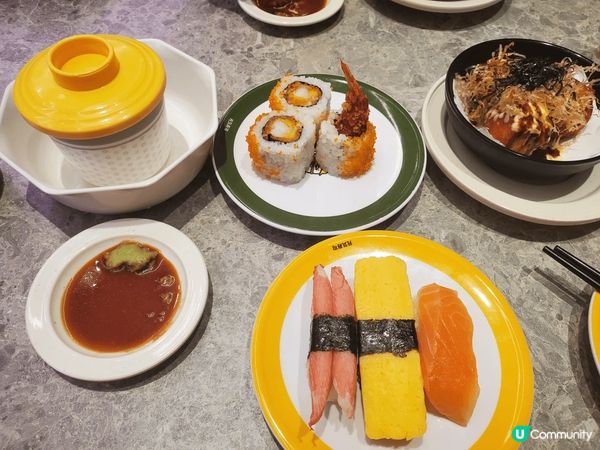 元氣下午茶50幾至6O幾就可食到壽司餐或自選壽司六件，再加自...