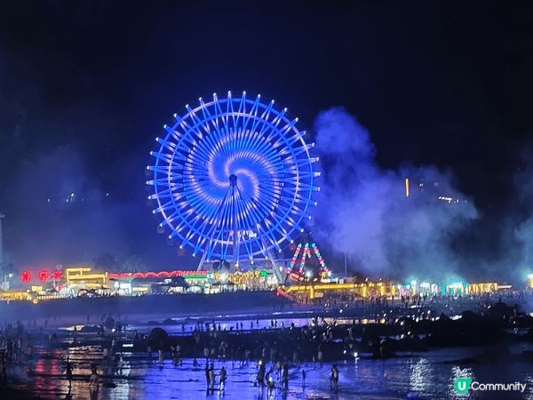 🌊 五一沙扒灣夜遊記：煙花、海鮮與夜未眠🌙