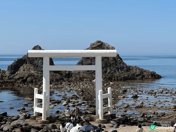 福岡系島海中白色鳥居⛩️，比起平時見開紅色更加特別，而且白式...